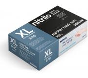 Santex Nitriflex Black Soft Pack de 100 Guantes de Nitrilo para Examen Talla XL - Sin Polvo - Libre de Latex - Ambidiestros - No Esteriles - Color Negro