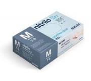 Santex Pack de 100 Guantes de Nitrilo Talla M - Sin Polvo - Libre de Latex - Ambidiestros - No Esteriles - Color Azul