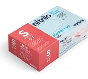 Santex Pack de 100 Guantes de Nitrilo Talla S - Sin Polvo - Libre de Latex - Ambidiestros - No Esteriles - Color Azul