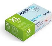 Santex Pack de 100 Guantes de Nitrilo Talla XL - Sin Polvo - Libre de Latex - Ambidiestros - No Esteriles - Color Azul