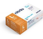 Santex Nitriflex Soft Pack de 100 Guantes de Nitrilo Talla L AQL 1.5 - Sin Polvo - Libre de Latex - Ambidiestros - No Esteriles - Color Azul