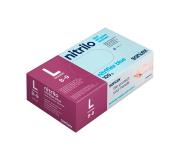 Santex Pack de 100 Guantes de Nitrilo Talla L - Sin Polvo - Libre de Latex - Ambidiestros - No Esteriles - Color Azul