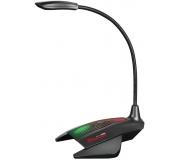Scorpion MIC01 Microfono de Cuello Flexible USB - Retroiluminacion RGB - Boton Silencio - Cable de 1.50m - Color Negro