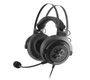 Sharknoon Skiller SGH3 Auriculares Gaming con Microfono Extraible - Drivers de 53mm - Tarjeta de Sonido Externa - Diadema Ajustable - Almohadillas Acolchadas - Cable Trenzado de 2.60m