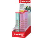 Stabilo Easygraph Pastel Expositor de 60 Lapices de Grafito - Mina HB de 3.15mm - Diseño Ergonomico - Colores Surtidos