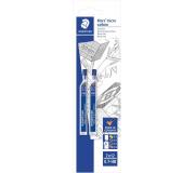 Staedtler Micro Carbon 250 Pack de 2 Tubos de 12 Minas - Mina HB de 0.7mm - Resistencia a la Rotura - 90% Procedente de Materiales Naturales