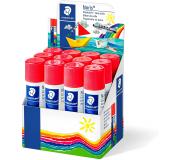 Staedtler Noris Expositor de 12 Barras de Pegamento 20gr - Sin Disolventes - Uso Escolar - Pega Papel, Cartulina, Tejido etc