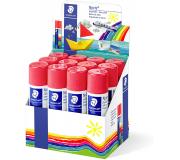 Staedtler Noris Expositor de 12 Barras de Pegamento 40gr - Sin Disolventes - Uso Escolar - Pega Papel, Cartulina, Tejido etc