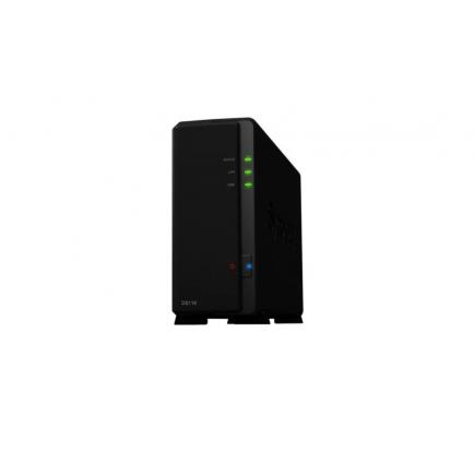 Synology DiskStation DS118 Servidor de Almacenamiento NAS - Capacidad para 1 Ud. de Almacenamiento - Interfaz Soportado SATA III - Compatible con 2.5", 3.5" - 1x RJ-45, 2x USB 3.0