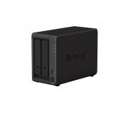 Synology DiskStation DS723+ Servidor de Almacenamiento NAS - Hasta 2 Unidades de Almacenamiento - Interfaz Soportado M.2, SATA III - Compatible con 2.5", 3.5" - 2x RJ-45, 1x USB 3.2