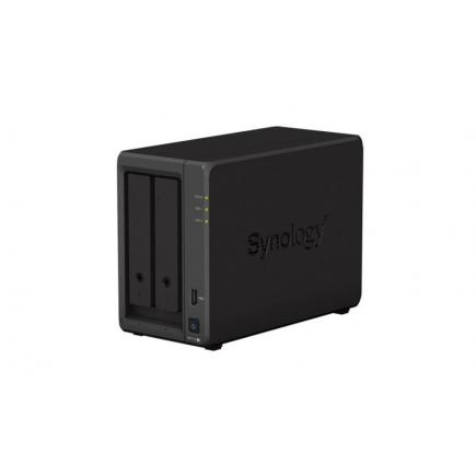 Synology DiskStation DS723+ Servidor de Almacenamiento NAS - Hasta 2 Unidades de Almacenamiento - Interfaz Soportado M.2, SATA III - Compatible con 2.5", 3.5" - 2x RJ-45, 1x USB 3.2