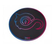 Talius Floorpad 100 Alfombra de Suelo Circular Gaming - Diametro 100cm - Grosor 3.0mm - Resistente al Agua - Color Negro con Dibujo Talius