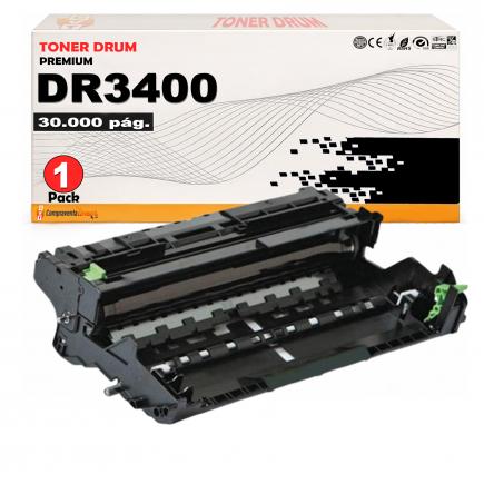 Tambor Compatible DR3400 / DR 3400 para Brother DCP-L5500, DCP-L6600DW, HL-L5000D, HL-L5100, HL-L5200DW, HL-L6250DN