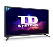 TD Systems Televisor Smart TV 32" DLED HD - WiFi, Bluetooth, HDMI, USB - Grabador y Reproductor Multimedia USB - VESA 200x100mm