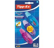 Tipp-Ex Micro Tape Twist 2+1 Pack de 3 Cintas Correctoras 5mm x 8m - Cabezal Rotativo - Escritura Instantanea