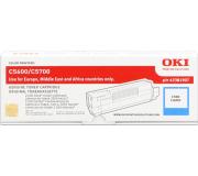 OKI C5600 / C5700 Cyan Cartucho de Toner Original 43381907