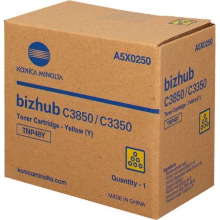 Konica Minolta Bizhub C3350 / C3850 / TNP48Y Amarillo Cartucho De Toner Original A5X0250