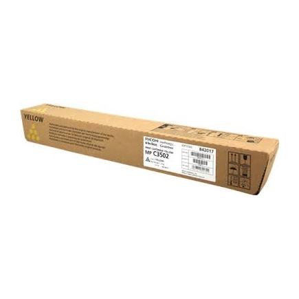 Ricoh Aficio MP-C3002 / MP-C3502 Amarillo Cartucho de Toner Original 842017 / 841652 / 841740