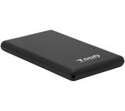Tooq Carcasa Externa HDD/SDD 2.5" hasta 9,5mm SATA USB-C con Adaptador a USB-A - Color Negro