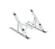 Tooq Soporte para Portatil hasta 15" - 7 Niveles de Altura - Plegable - Base Antideslizante - Peso Max 5kg - Color Plata