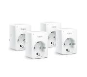 TP-Link Mini Enchufe Inteligente Wi-Fi (4-Pack) - Control Remoto - Programable - Modo Fuera de Casa