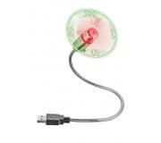 Trust 23235 Miniventilador con Reloj USB Flex