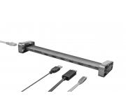 Trust Adaptador 10 en 1 USB-C a HDMI - Red - Lector de Tarjetas - USB-C - 4 USB-A