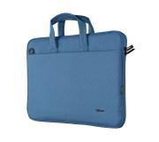 Trust Bologna Maletin para Portatil hasta 16" - Fabricado con Materiales Reciclados - Compartimento Exterior - Acolchado - Asa y Bandolera de Transporte