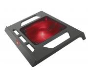 Trust Soporte de Refrigeracion para Portatil GXT 220 Kuzo - Hasta 17.3"/43.94cm - Ventilador Silencioso - Alimentacion USB - Iluminado Rojo