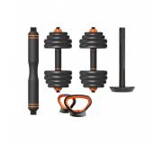Xiaomi Fed Pack Mancuernas + Barra de Acero + Pesa Rusa - 40kg - Discos de Aleacion de Hierro y Arena