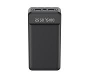 XO Powerbank PR163 - 20000MAH - Carga Rapida - Incluye Cables - Display Digital - Luz Led - Color Negro