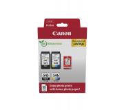 Canon PG545 / CL546 Pack de 2 Cartuchos de Tinta Originales + 50 Hojas de Papel Fotografico - 8287B008 Canon PG545 / CL546 Pack de 2 Cartuchos de Tinta Originales + 50 Hojas de Papel Fotografico - 8287B008