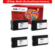Compatible Pack HP 963XL BCMY (Chip Anti-Actualizaciones) (No funciona en impresoras que acaban en E) Cartucho de Tinta Compatible Pack HP 963XL BCMY (Chip Anti-Actualizaciones) (No funciona en impresoras que acaban en E) Cartucho de Tinta