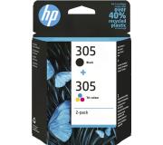 HP 305 Negro + Color Pack de 2 Cartuchos de Tinta Originales - 6ZD17AE